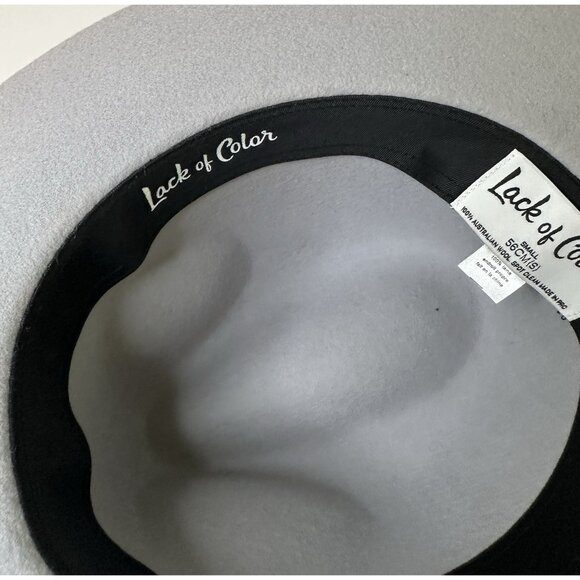 Lack Of Color Wool Hat Women’s Fedora In Stone Small 58 Cm - Picture 4 of 10